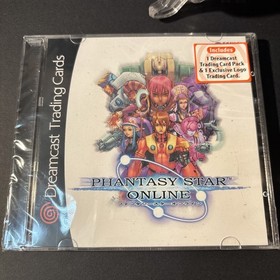 LOT OF 3 PHANTASY STAR ONLINE CD SEGA DREAMCAST TRADING CARDS CD PACK + BINDER!
