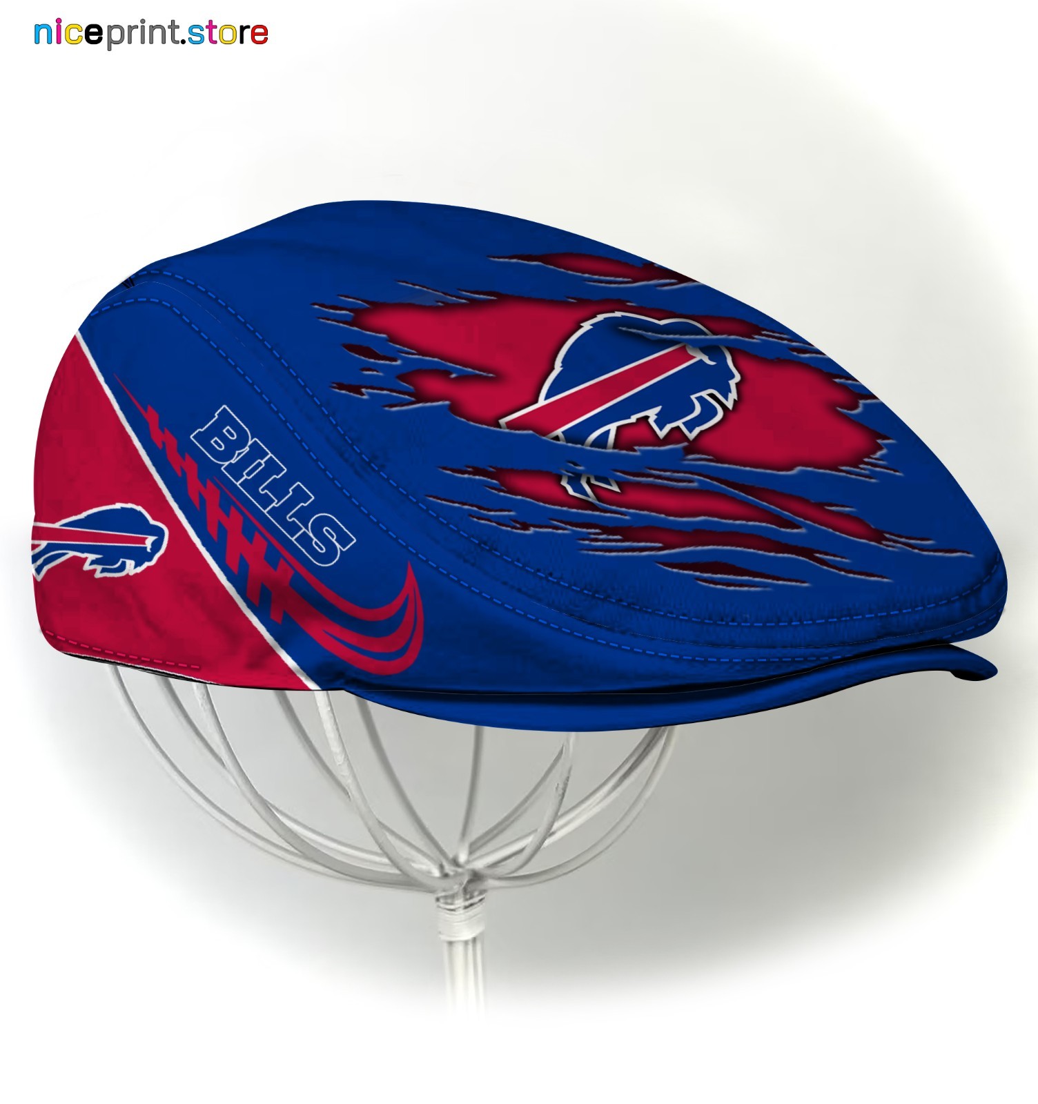 Buffalo Team Bills Jeff Cap NFL Jeff Cap NFL Driving Cap NFL Golf Cap Flat Cap