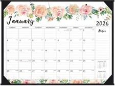 2026 Monthly Desk Calendar - 22" x 17" Ink-Proof Paper for Effortless Planning