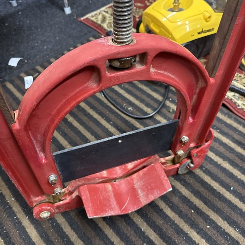 Reed Mfg Guillotine Pipe Cutter 8 Inch Red Vintage Heavy Duty Tool 40027 Blade - Picture 9 of 10