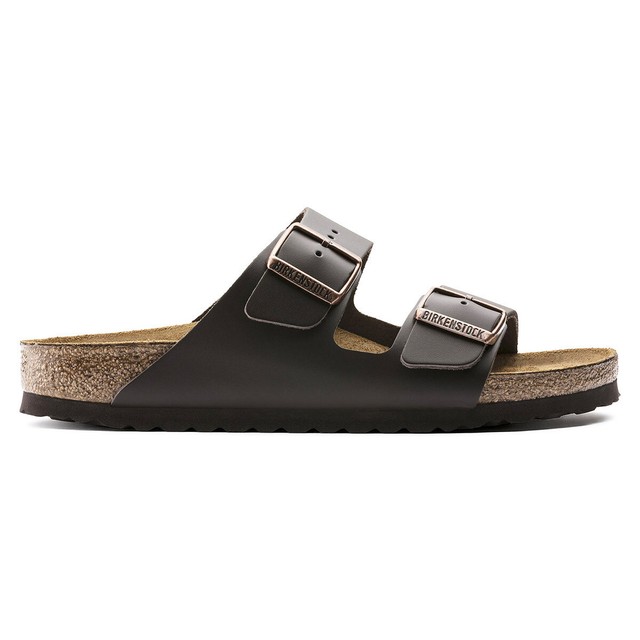 birkenstock arizona natural leather dark brown