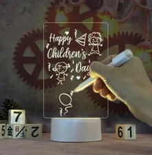 Note Board Creative Led Night Light USB Message Board Holiday Light With Pen 