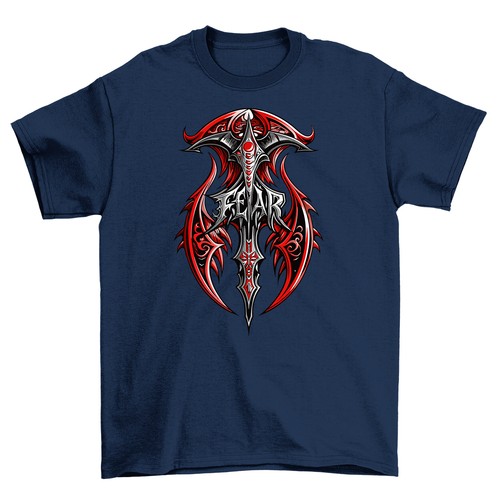 Gothic_72 Dragon Cross tee- Mystical and Edgy! Unisex Printed Design, 100% Cotto - Picture 3 of 46