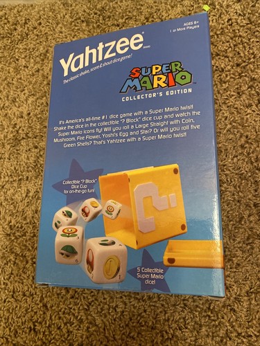 Nintendo Hasbro 2010 Super Mario Bros Collector's Edition Yahtzee Dice Game New - Picture 3 of 6