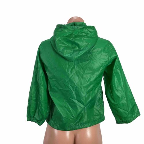 Vintage 70s IZOD Lacoste Anorak Pullover Windbreaker Jacket Green Youth S/M - Picture 2 of 9