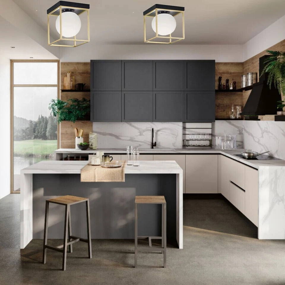 Plafoniera lampada da soffitto in metallo con 1 palla e attacco Lampadine LED G9 - Immagine 4 di 4