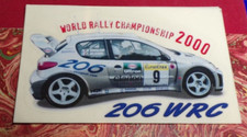 autocollant  world rally championship 2000 206 wrc
