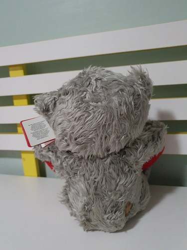 ME TO YOU TEDDY BEAR 24CM GREY BEAR BLUE NOSE I LOVE YOU HEARTS TAGGED - Picture 3 of 4