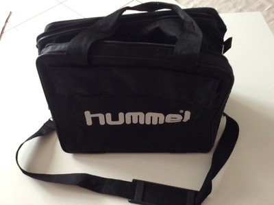 Mannschaftsarzt-Tasche HUMMEL schwarz,4 Außentaschen,abnehmbarer Gurt, unbenutzt