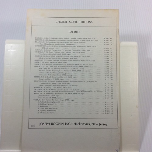 Jehovah's Praise White Choral Music Songbook SATB - Picture 2 of 8