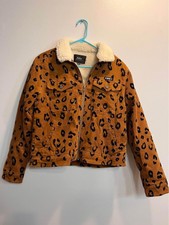 Women’s Obey Cheetah Corduroy Sherpa Lined Jacket