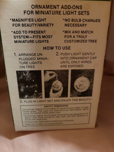 COLLECTIBLE CHRISTMAS-AGLOW ILLUMINABLE ORNAMENT CREATIVE TECHNOLOGY NEW N BOX - Picture 3 of 6