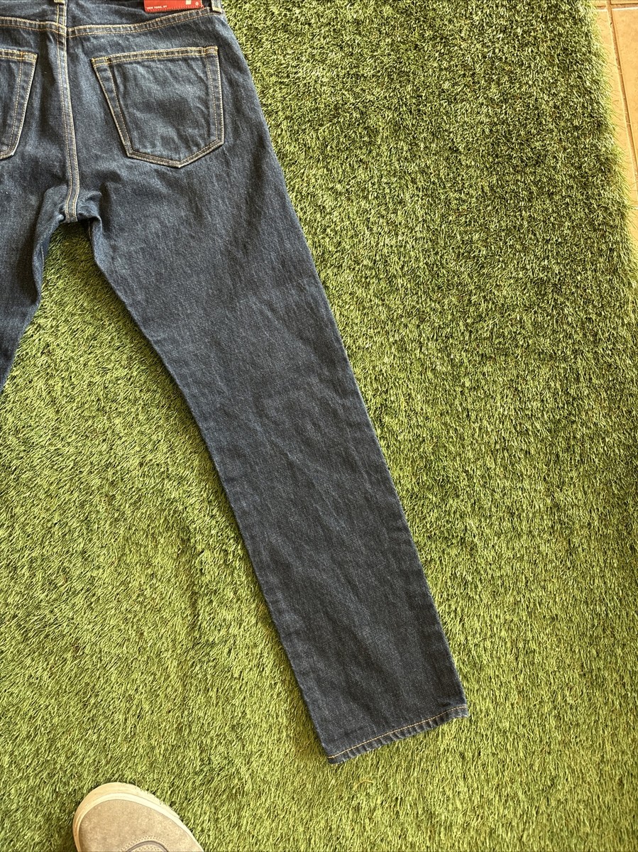 Supreme Jeans Mens 32 Slim NYC Blue Raw Selvedge Denim Supreme Jeans Mens 32 Slim NYC Blue Raw Selvedge Denim