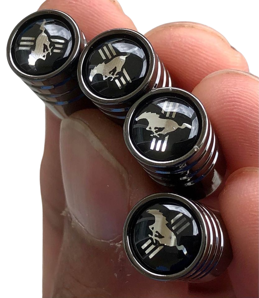 Ford Mustang Tire Valve Stem Caps For Car Truck Universal Fitting