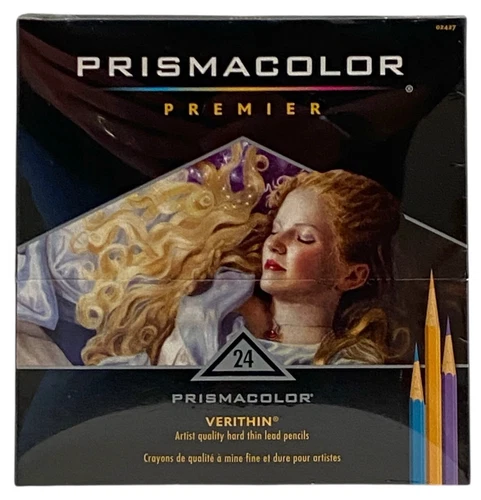 ARTIST QUALITY PRISMACOLOR COLOR PENCILS 24 VERITHIN ASSORTED 2427 New & Sealed