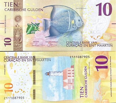 CURACAO & SINT MAARTEN SET 5 UNC 10-200 Gulden 2025 P 1 2 3 4 5