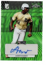 2023 Leaf Perfect Game Showcase Wave Green Autograph #MA-AH1 Aiden Harris 5/6