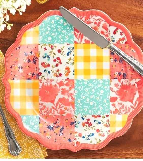 Cuatro (4) Platos de cena de melamina de 10,7" para mujer pionera ~ Foto 4 de 4