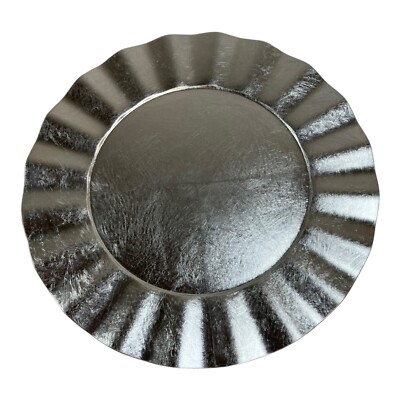 Mikasa China SILVER ELEGANCE Foil Look Charger Serving Service Plate NEW IN BOX