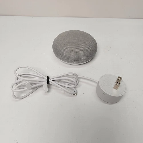 Google Home Mini H0A Smart Speaker Tested W/ Power Adapter Grey/White