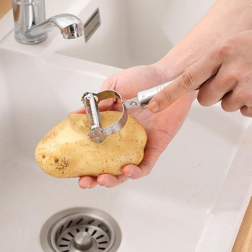 Hochwertige Edelstahl Kartoffel Gurke Karotte Reibe Julienne Schäler Gemüse Obst - Bild 22 von 24