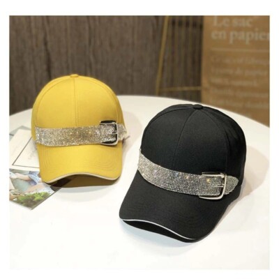 Blinged out baseball hat from the Buckle NWOT Rhinestone Buckle Baseball Cap Streetwear Elegant Crystal  main image 4