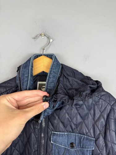 G-Star Raw A Crotch Varsity Paded Overshirt Navy Quilted Men's L Size - Picture 10 of 10