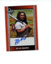 2024 Leaf Lone Star Texas Softball Autograph Orange Ryan Brown #d 15/99