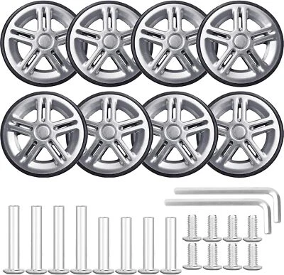 TOBESO-NUOZE Luggage Suitcase Replacement Wheels 55mm Wear-Resistant Mute Suitcase Luggage 8