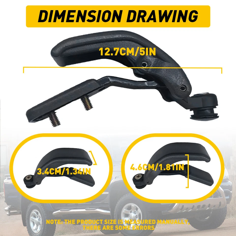 Par de trava de janela traseira cinza quatar trava para Toyota Hilux Tacoma T100 1989-2000 - Imagem 4 de 4