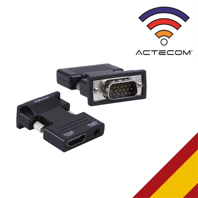 ACTECOM Adaptador HDMI a macho Audio TV HDTV Conversor Adaptador jack Compra online en eBay