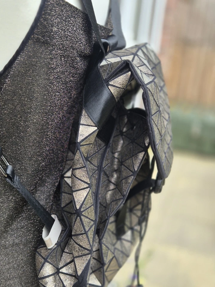 Geometric Gold/Black Backpack/Rucksack  - Image 2 of 4