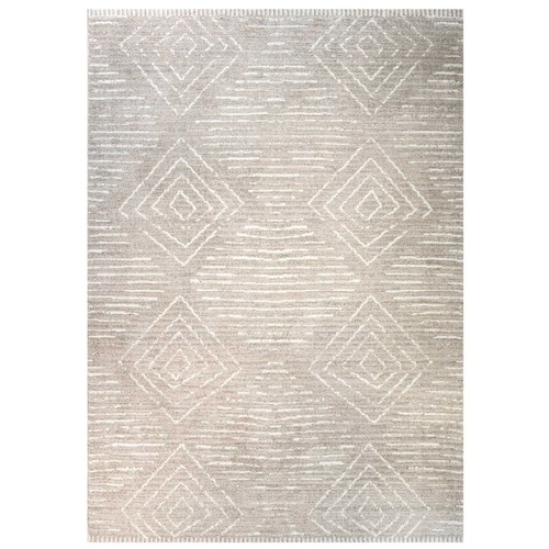 Beige Moroccan Rugs Warm Soft Trellis Minimal Scandi Dense Boho Thick Carpet Mat - Picture 9 of 11
