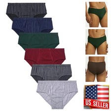 6 Pack Knocker Cotton Men Bikini Brief Stripe Boxer Underwear Low Rise S-XL