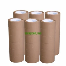 18 Rolls 2" x 55 Yards 165' Carton Sealing Brown Packing Shipping Box Tape New