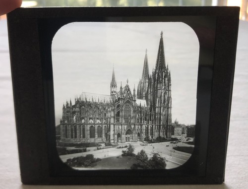 Lanterna magica Doppio vetro Antica slide Rarissima Duomo di Colonia - 第 2/4 張圖片