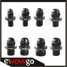 AN4 AN6 AN8 AN10 AN12 To 1/8" 1/4" 3/8" 1/2" 3/4 BSP BSPP Straight Adapter Black