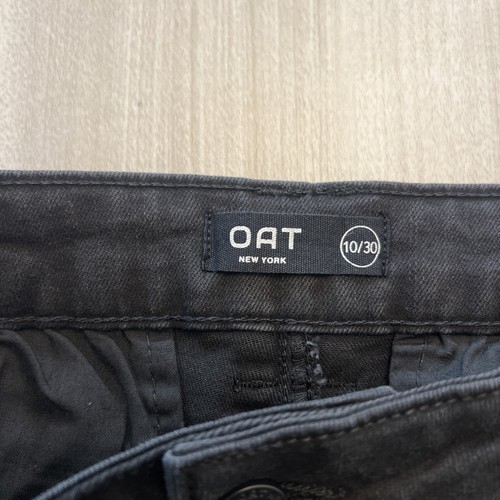 Hafer New York schwarz weites Bein roher Saum hoher Bund Jeans 10/30 neu mit Etikett - Bild 6 von 7