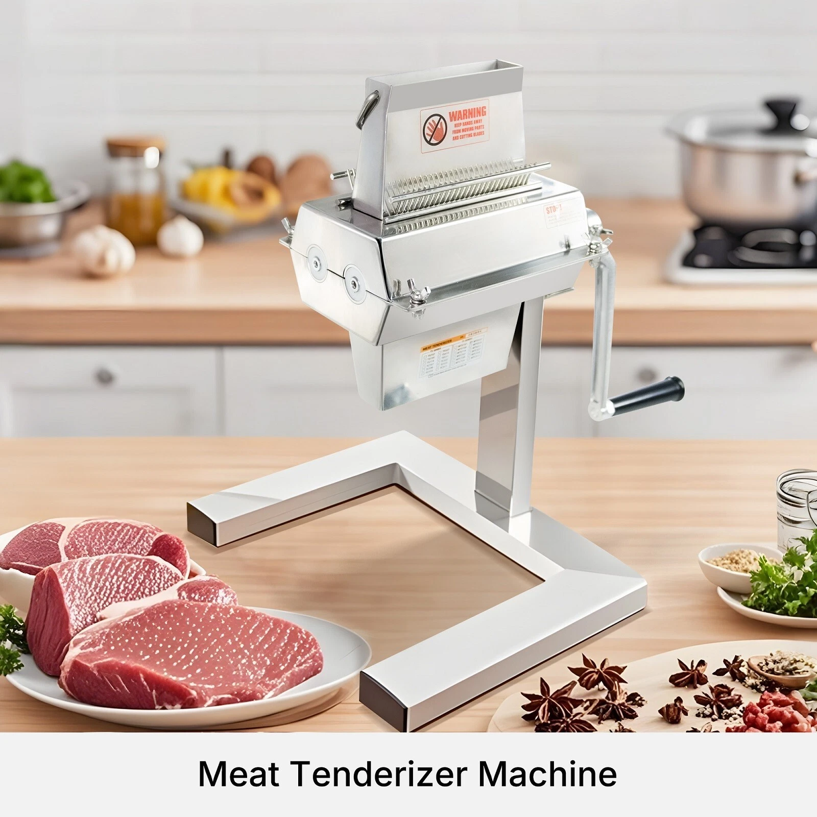 Hakka 5'' Meat Tenderizer Stainless Steel Cuber Heavy Duty Pork Steak Machine
Opens in a new window