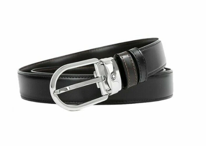 Montblanc 38157 Classic Star Logo Reversible Belt Leather 1x45