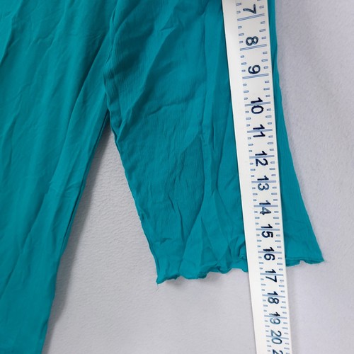 Soft Surroundings Catamarana Tunic Top M Green Shirt Blouse Gauze Minimal NEW - Picture 7 of 12