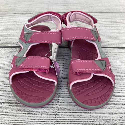Khombu Pink Lilly Open Toe Sandals Youth Size 4 Hook & Loop Sport Sandals - NEW - Picture 6 of 10
