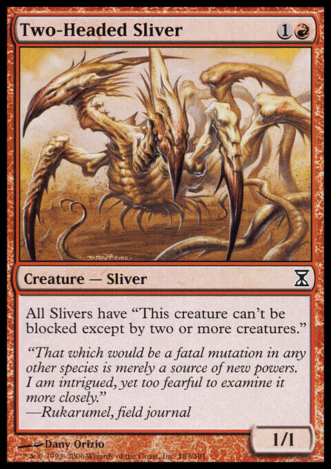 MTG 十二生肖 龍① Two-Headed Sliver ~ Near Mint Time Spiral MTG Magic