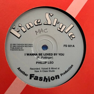 Phillip Leo I Wanna Be Loved By You 1989 Reggae 12'' vinyl