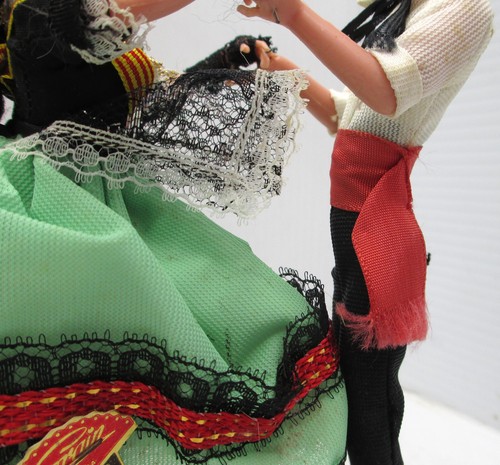 Vintage 1960s Grain Dolls Espana Spain Sardana Souvenir Man Woman Flamenco Dance - Picture 13 of 22