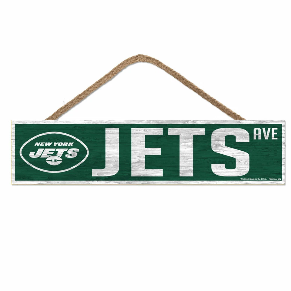 NFL New York Jets Avenue Ave Wood Sign Holzschild Holz Wandschumuck Deko - Bild 1 von 1
