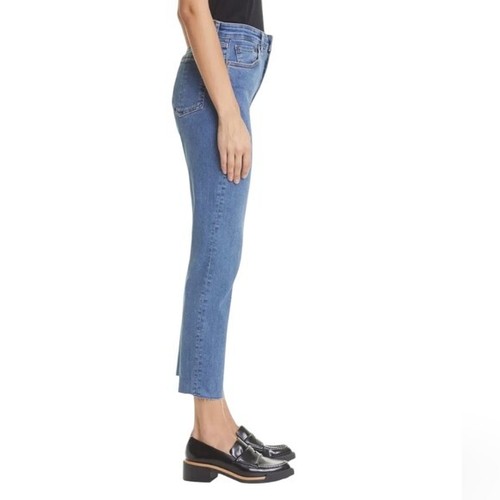 Rag & Bone Nina High Rise Ankle Cigarette Jean Raw Hem Cropped Slim Leg 23 NWT - Picture 9 of 16