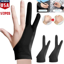 Two Finger Anti-fouling Glove Drawing & Pen Graphic Tablet Pad Art Pen Gloves US