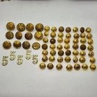 Antique Vtg Military Waterbury Buttons 66pcs 5-#5 Civil War Era Sm Med Lg Asst