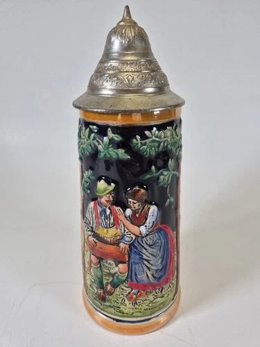 Vintage Werner Corzelius West Germany Beer Stein 1622 Pewter Lid 0.5L